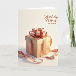 Lichtgevende verjaardagskaart met cadeausdoos kaart