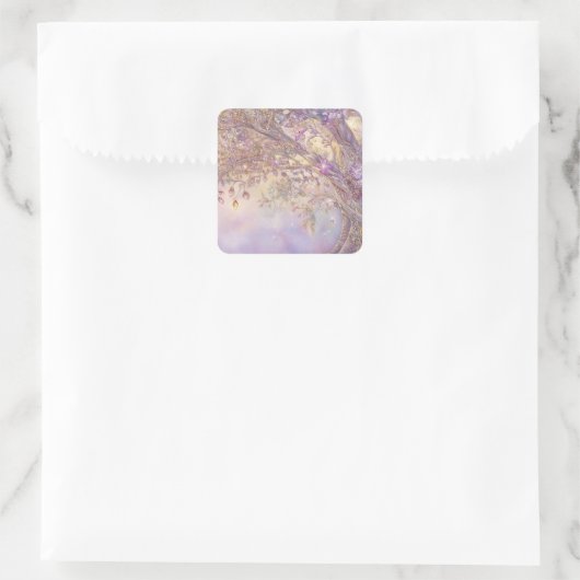 lichtgevende vierkant-Sticker Vierkante Sticker (Tas)