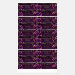 Lichtgevende Viooltjes Paarse Bloemen Retouradres Labels