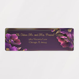 Lichtgevende Viooltjes Paarse Bloemen Retouradres Labels