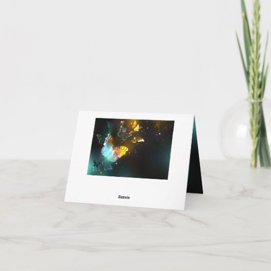 Lichtgevende vlinder en nachtvlinders aankondiging (Achterkant)