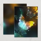 Lichtgevende vlinder en nachtvlinders advieskaart (Voorkant / Achterkant)