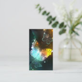 Lichtgevende vlinder en nachtvlinders advieskaart (Staand voorkant)