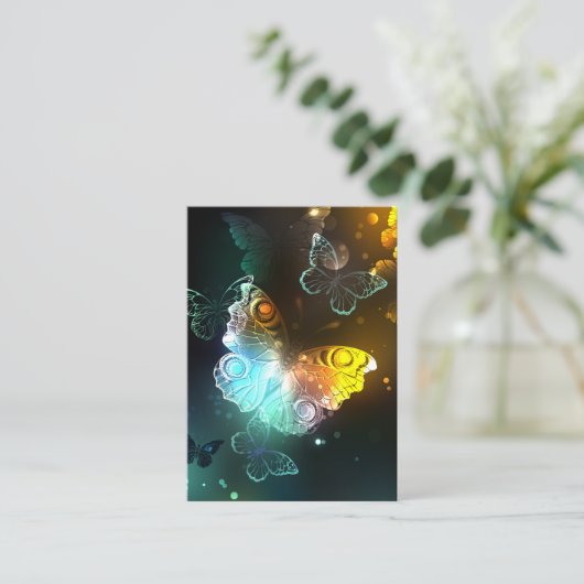 Lichtgevende vlinder en nachtvlinders advieskaart (Staand voorkant)