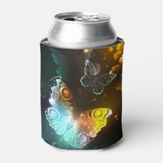Lichtgevende vlinder en nachtvlinders blikjeskoeler (Blikje Voorkant)