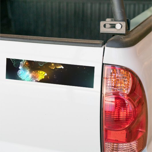 Lichtgevende vlinder en nachtvlinders bumpersticker (Op Truck)