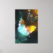 Lichtgevende vlinder en nachtvlinders canvas afdruk (Voorkant)