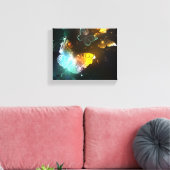 Lichtgevende vlinder en nachtvlinders canvas afdruk (Insitu (Woonkamer))