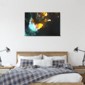 Lichtgevende vlinder en nachtvlinders canvas afdruk (Insitu (Slaapkamer))