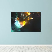 Lichtgevende vlinder en nachtvlinders canvas afdruk (Insitu (Houten vloer))