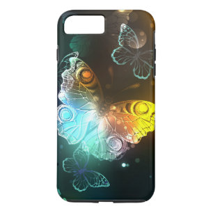 Lichtgevende vlinder en nachtvlinders 	iPhone 8/7 plus hoesje