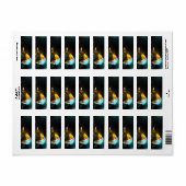 Lichtgevende vlinder en nachtvlinders etiket (Full Sheet)