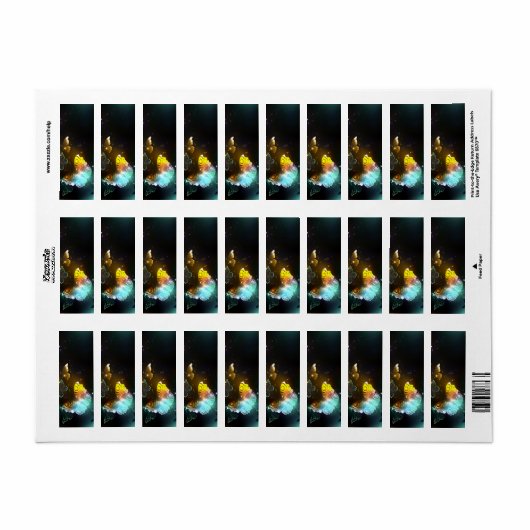 Lichtgevende vlinder en nachtvlinders etiket (Full Sheet)