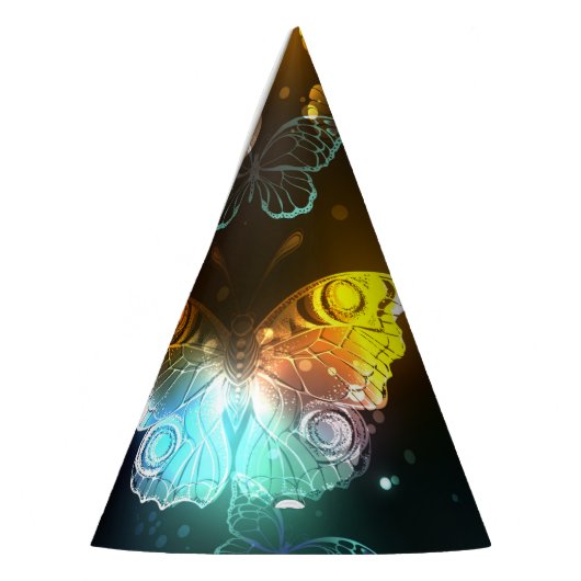 Lichtgevende vlinder en nachtvlinders feesthoedjes (Links)