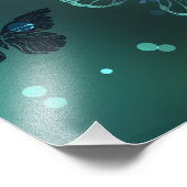 Lichtgevende vlinder en nachtvlinders foto afdruk (Hoek)