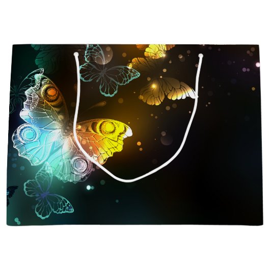 Lichtgevende vlinder en nachtvlinders groot cadeauzakje (Voorkant)