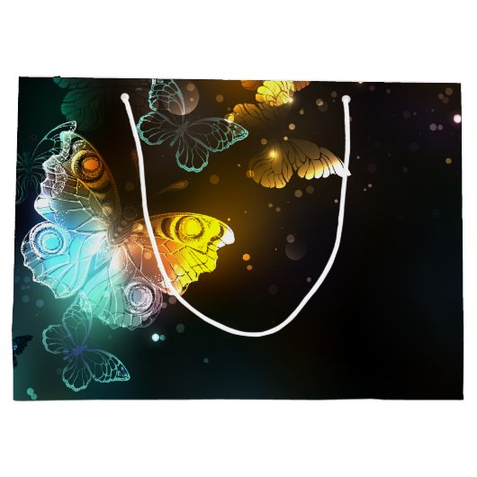 Lichtgevende vlinder en nachtvlinders groot cadeauzakje (Achterkant)