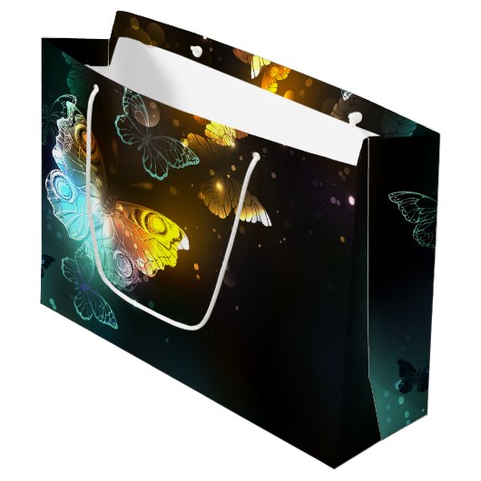 Lichtgevende vlinder en nachtvlinders groot cadeauzakje (Voorkant Gekanteld)