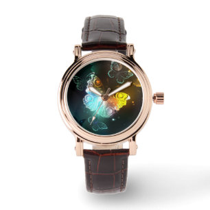 Lichtgevende vlinder en nachtvlinders horloge