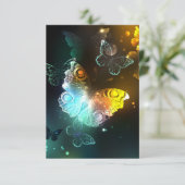 Lichtgevende vlinder en nachtvlinders informatiekaartje (Staand voorkant)