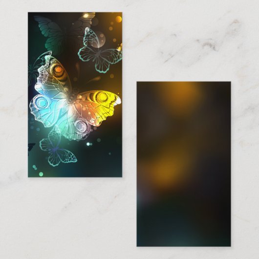 Lichtgevende vlinder en nachtvlinders informatiekaartje (Voorkant / Achterkant)