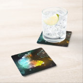 Lichtgevende vlinder en nachtvlinders kartonnen onderzetters (Insitu)