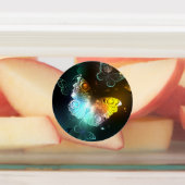 Lichtgevende vlinder en nachtvlinders labels (Aangebracht)