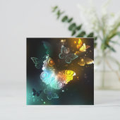 Lichtgevende vlinder en nachtvlinders menu (Staand voorkant)