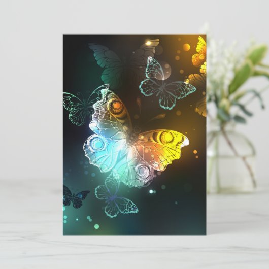 Lichtgevende vlinder en nachtvlinders menu (Staand voorkant)