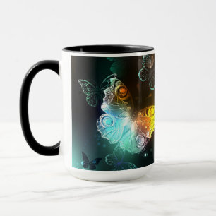 Lichtgevende vlinder en nachtvlinders mok