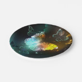 Lichtgevende vlinder en nachtvlinders papieren bordje (Gekanteld)