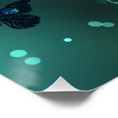 Lichtgevende vlinder en nachtvlinders perfect poster (Hoek)