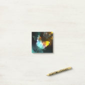 Lichtgevende vlinder en nachtvlinders post-it® notes (Op bureau)