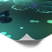 Lichtgevende vlinder en nachtvlinders poster (Hoek)