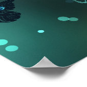 Lichtgevende vlinder en nachtvlinders poster (Hoek)