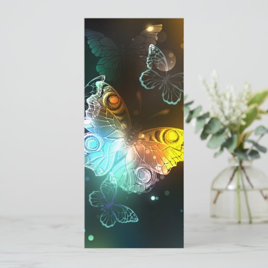 Lichtgevende vlinder en nachtvlinders programmakaart (Staand voorkant)