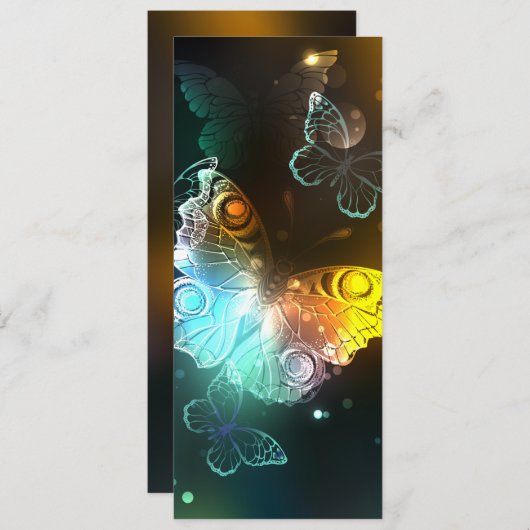 Lichtgevende vlinder en nachtvlinders programmakaart (Voorkant / Achterkant)