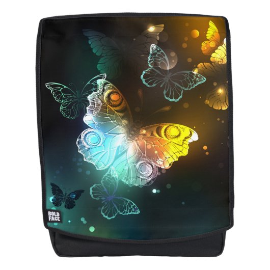 Lichtgevende vlinder en nachtvlinders rugtassen (Voorkant)