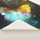 Lichtgevende vlinder en nachtvlinders sherpa deken (3/4)