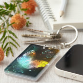 Lichtgevende vlinder en nachtvlinders sleutelhanger (Voorkant Rechts)