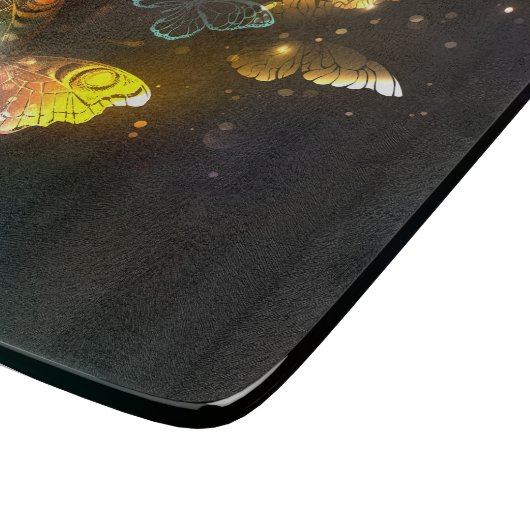 Lichtgevende vlinder en nachtvlinders snijplank (Hoek)