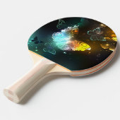 Lichtgevende vlinder en nachtvlinders tafeltennisbatje (Voorkant Gekanteld)