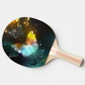 Lichtgevende vlinder en nachtvlinders tafeltennisbatje (Zijkant)