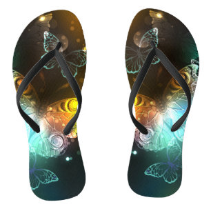 Lichtgevende vlinder en nachtvlinders teenslippers
