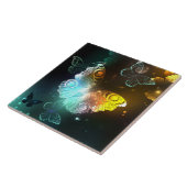 Lichtgevende vlinder en nachtvlinders tegeltje (Zijkant)