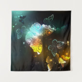 Lichtgevende vlinder en nachtvlinders wandkleed (Voorkant (horizontaal))