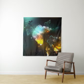 Lichtgevende vlinder en nachtvlinders wandkleed (In Situ (horizontaal))