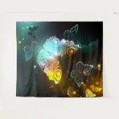 Lichtgevende vlinder en nachtvlinders wandkleed (Voorkant (horizontaal))