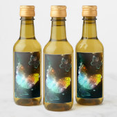 Lichtgevende vlinder en nachtvlinders wijn etiket (Flessen)