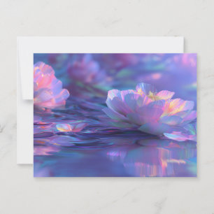 Lichtgevende waterlelies briefkaart